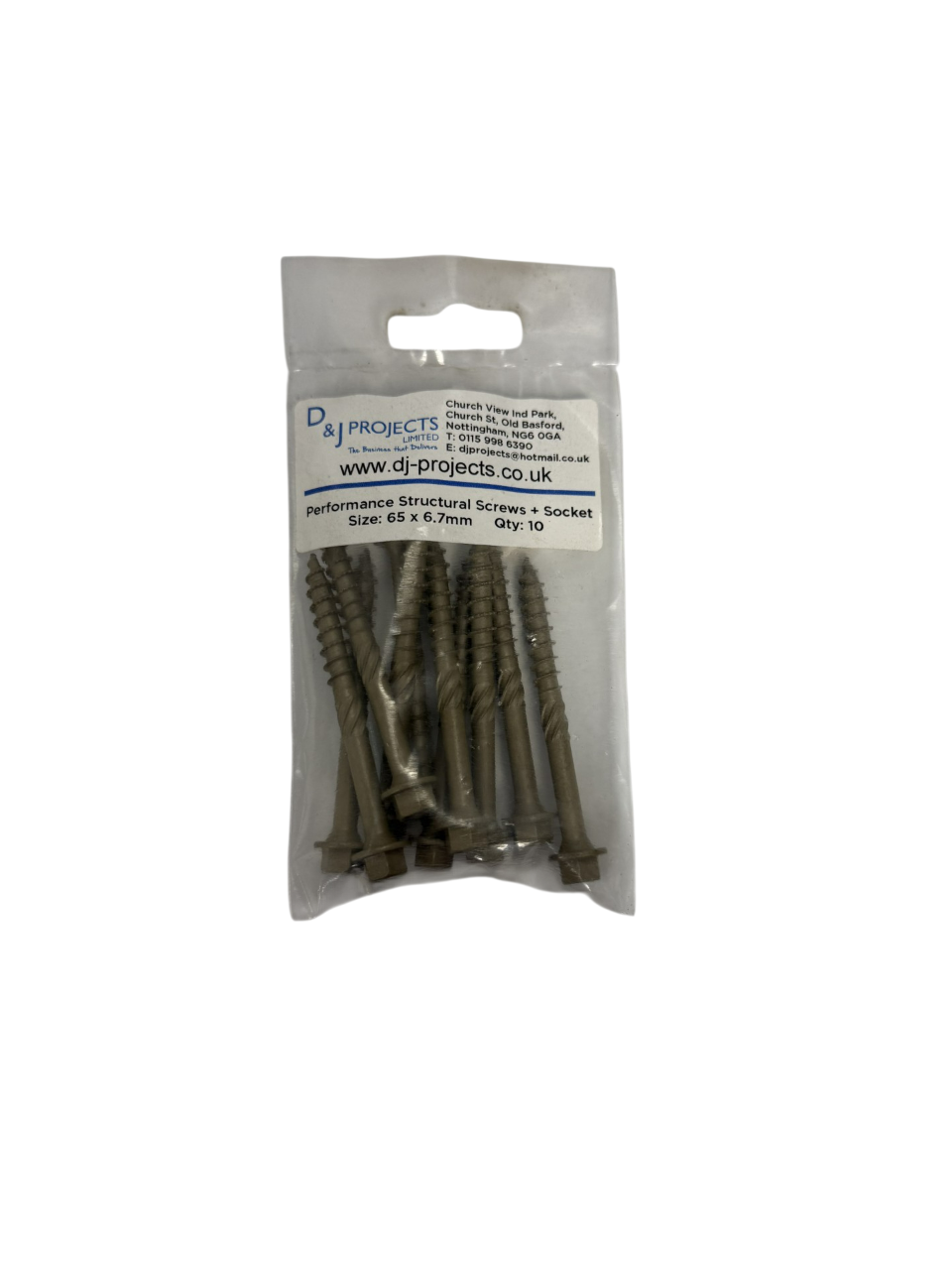 Samac 65x6.7mm Performance Structural Screws (10)