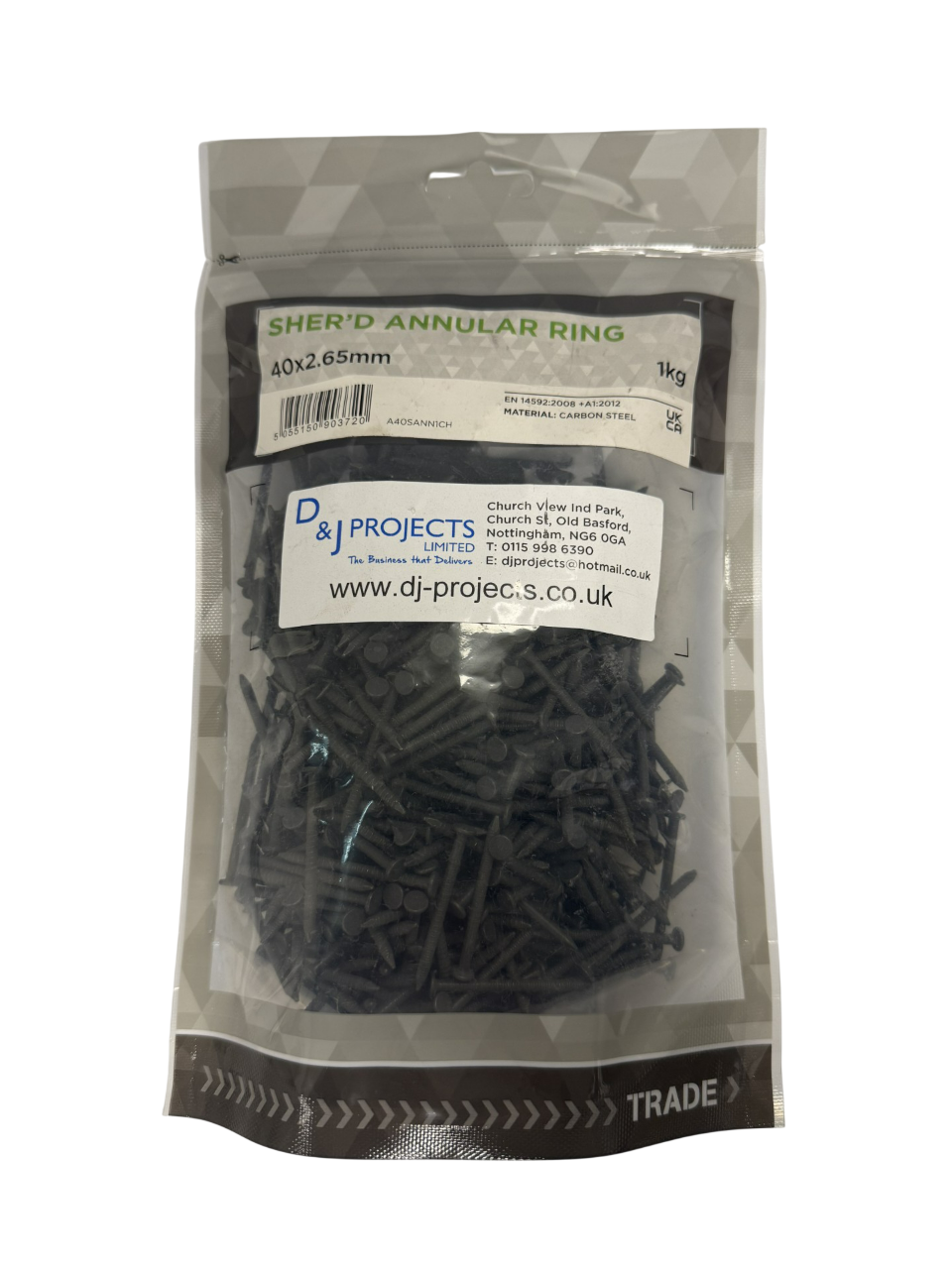 Samac Sherardised Annular Ring Black 40x2.65mm (1kg)