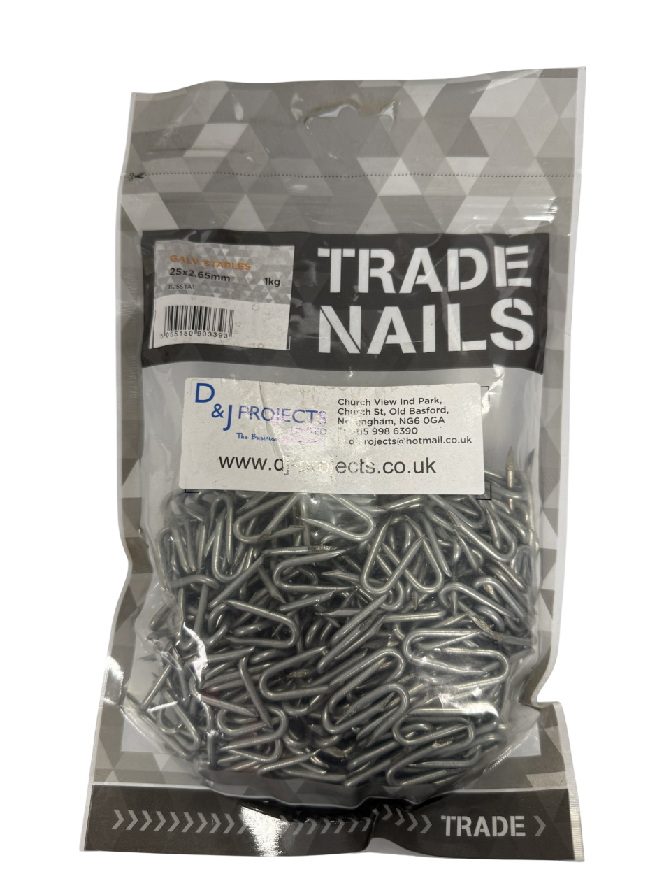 Samac 25x2.65mm Galv'd Staples 1kg