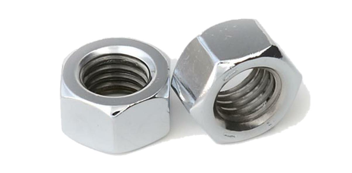 Samac M8 BZP Hexagon Full Nuts (10)