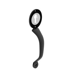 Pull Handle for Euro Profile Long Throw Lock | 8" 200mm Epoxy Black