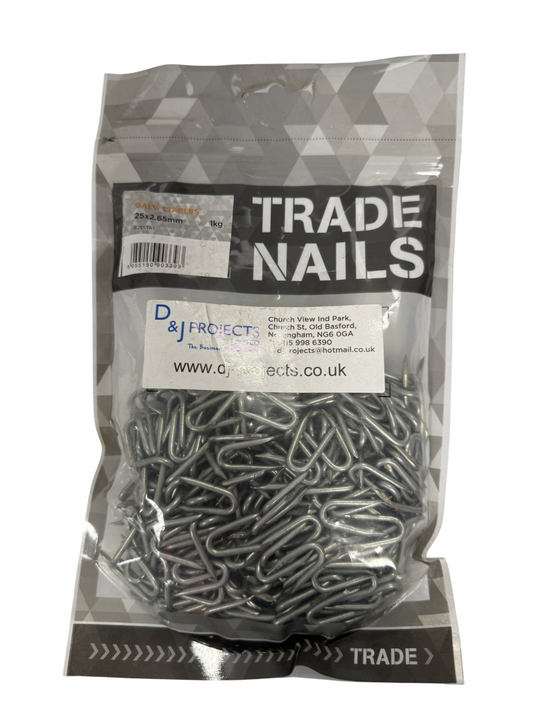 Samac 25x2.65mm Galv'd Staples 1kg