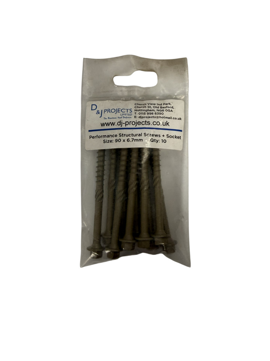 Samac 90x6.7mm Performance Structural Screws (10)