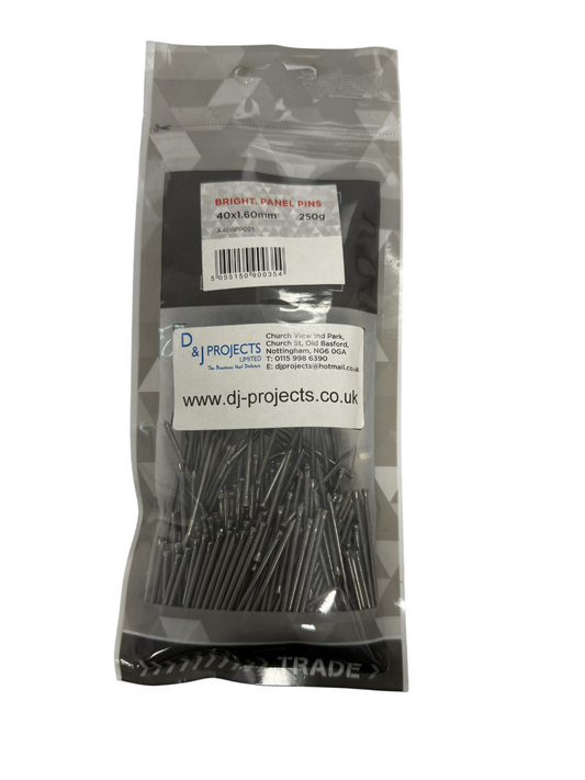 Samac 40x1.60mm Bright Panel Pins 250g