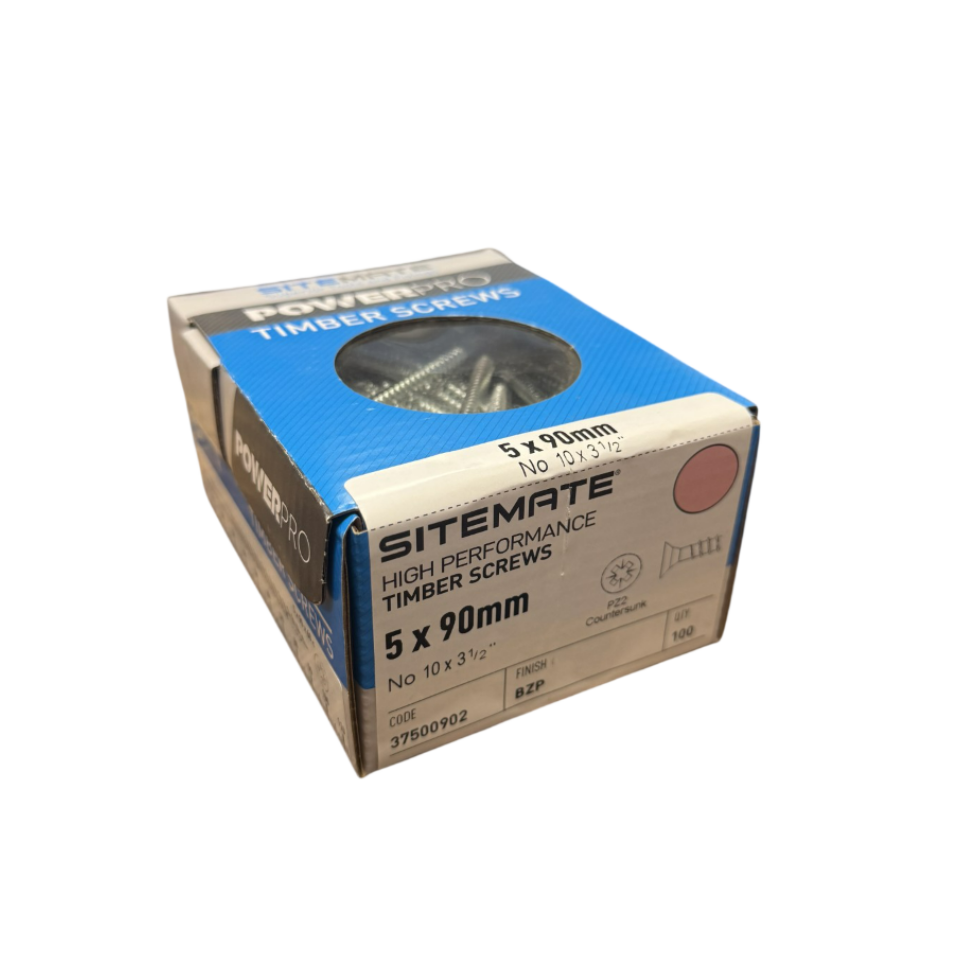 SITEMATE® C/SUNK POWERPRO TIMBER SCREWS | 5 X 90MM BZP