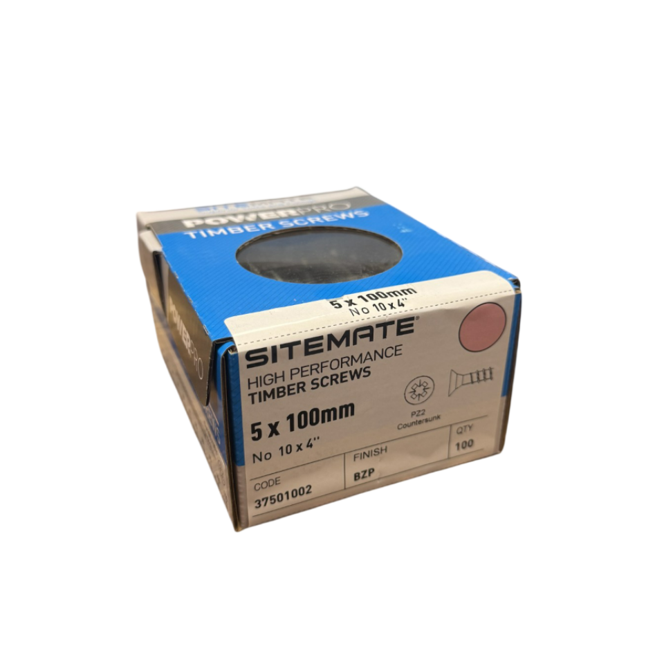 SITEMATE® C/SUNK POWERPRO TIMBER SCREWS | 5 X 100MM BZP
