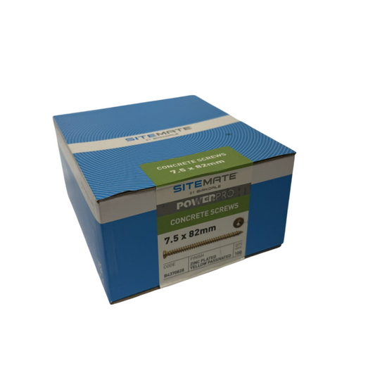 SITEMATE® CONCRETE SCREWS | 7.5X82MM BZP & YELLOW PA