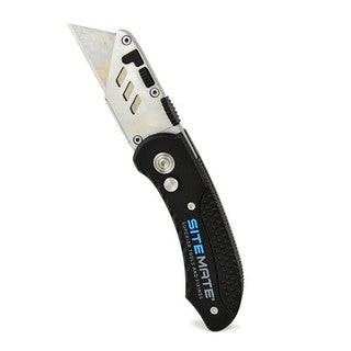 SITEMATE® LOCK KNIFE & 10 BLADES | BLACK ANODISED
