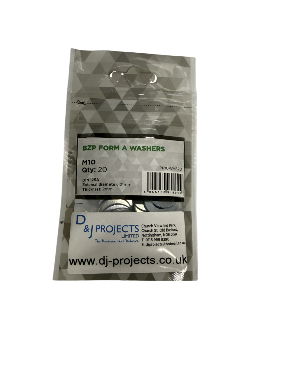 Samac M10 BZP Form A Washers (20)