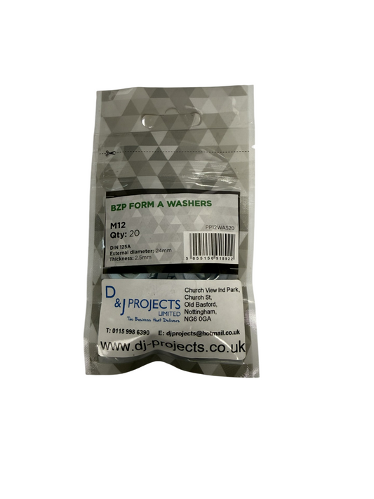 Samac M12 BZP Form A Washers (20)