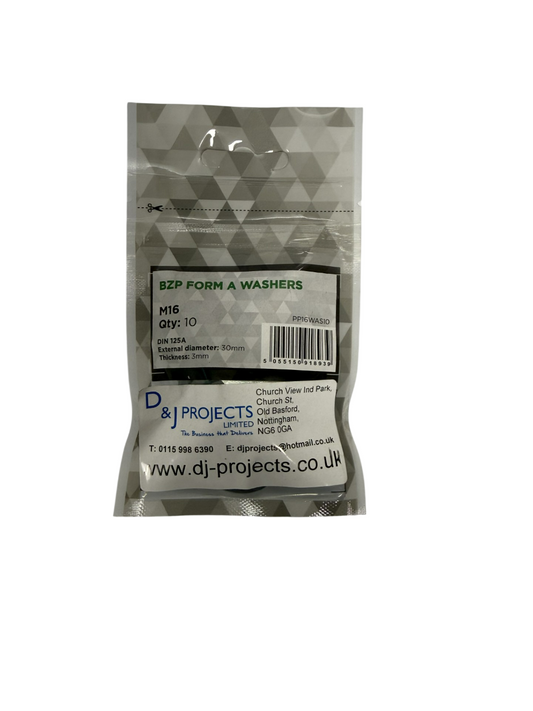 Samac M16 BZP Form A Washers (10)