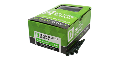 Samac Green Decking Screws 4.5 x 60mm (200)