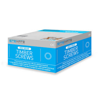 SITEMATE® TIMBER HEX HEAD SCREWS | 6.7X150MM