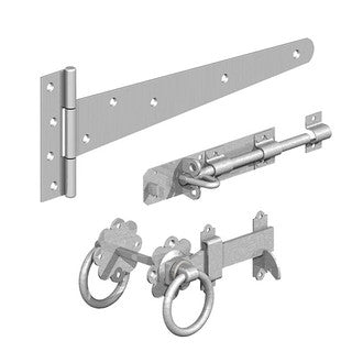 ZINC PLATED SIDEGATE KIT(RING GATE LATCH) | 18" 450MM BZP