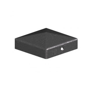 PREM BLACK METAL POST CAPS SQUARE 4 INCH