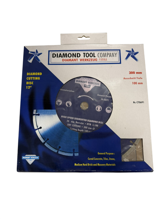 Diamond Cutting Disc Concrete 300mm 12inch x 30 mm