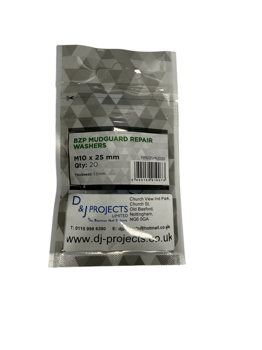 Samac M10x25mm BZP Mudguard Repair Washers (20)