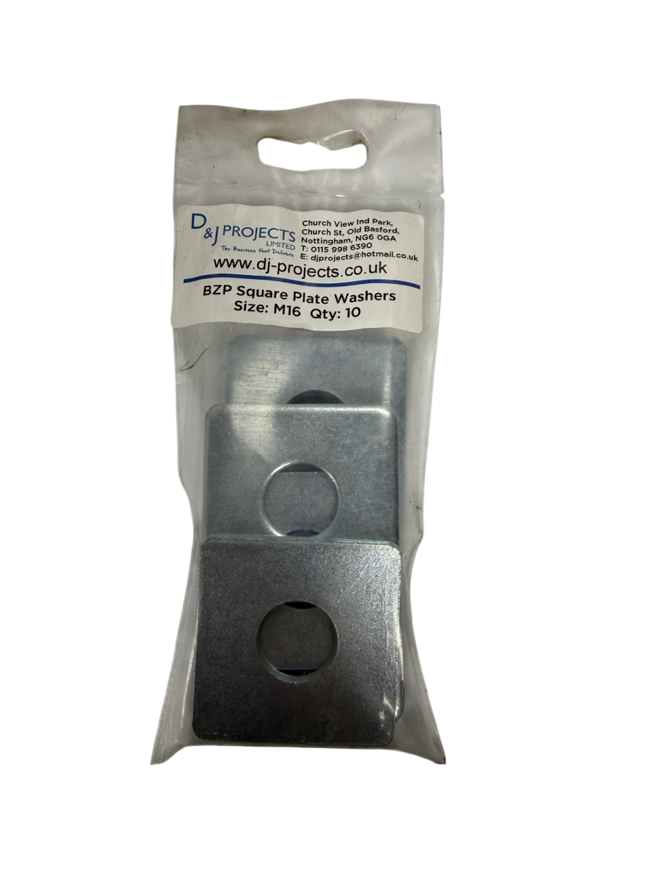 Samac M16x50mm BZP Square Plate Washers (10)