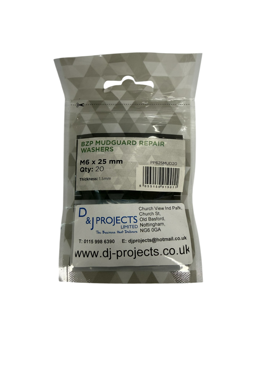 Samac M6x25mm BZP Mudguard Repair Washers (20)